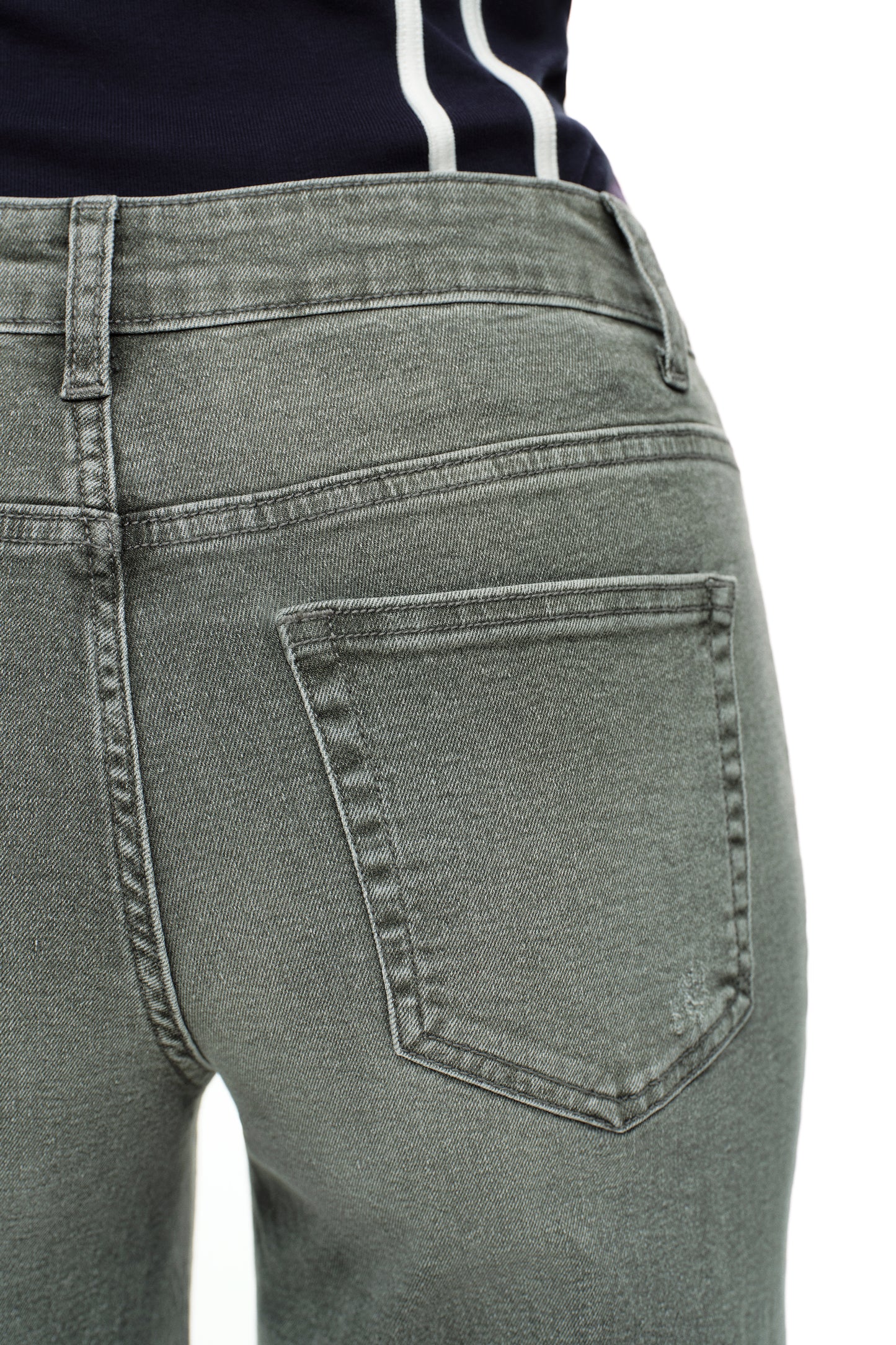 Mid Rise Baggy BBL Wide Leg Denim Jeans OSW8001