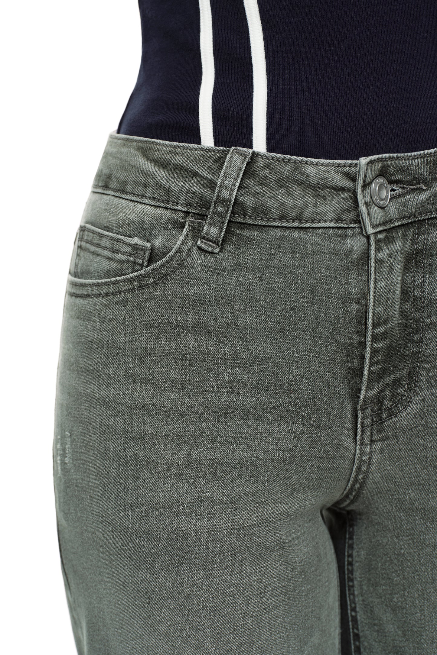 Mid Rise Baggy BBL Wide Leg Denim Jeans OSW8001