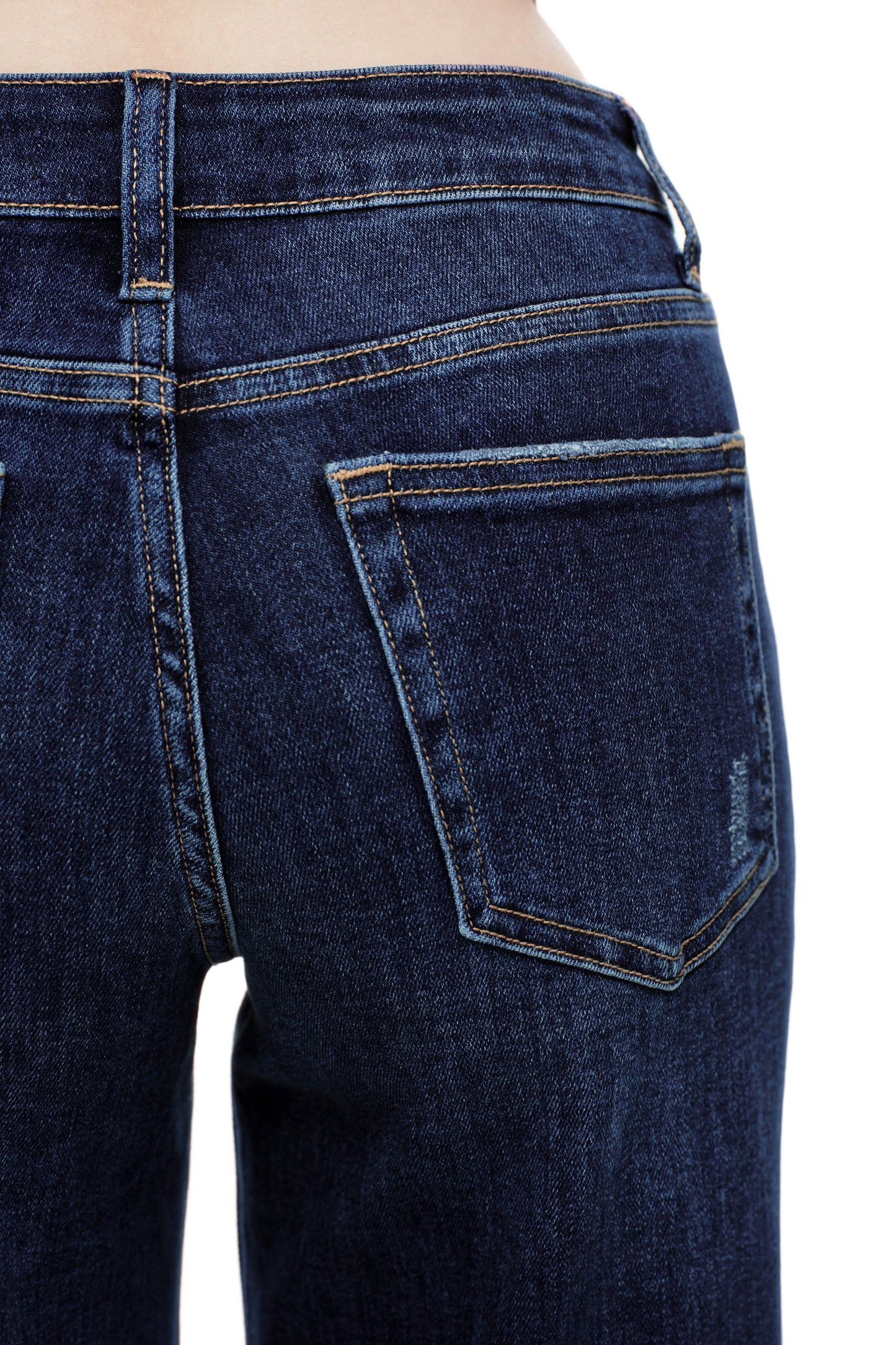 Mid Rise Baggy BBL Wide Leg Denim Jeans OSW8001