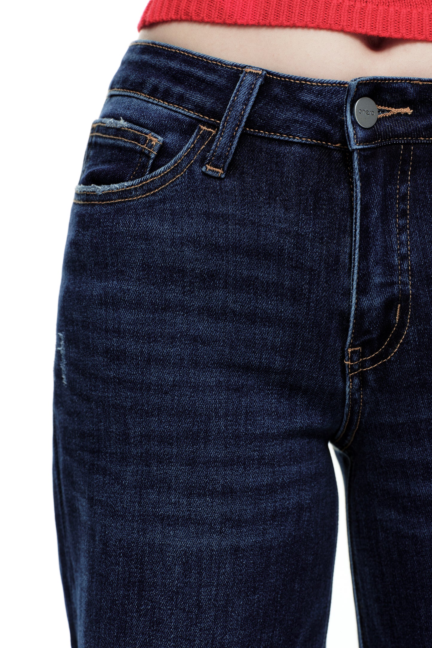 Mid Rise Baggy BBL Wide Leg Denim Jeans OSW8001