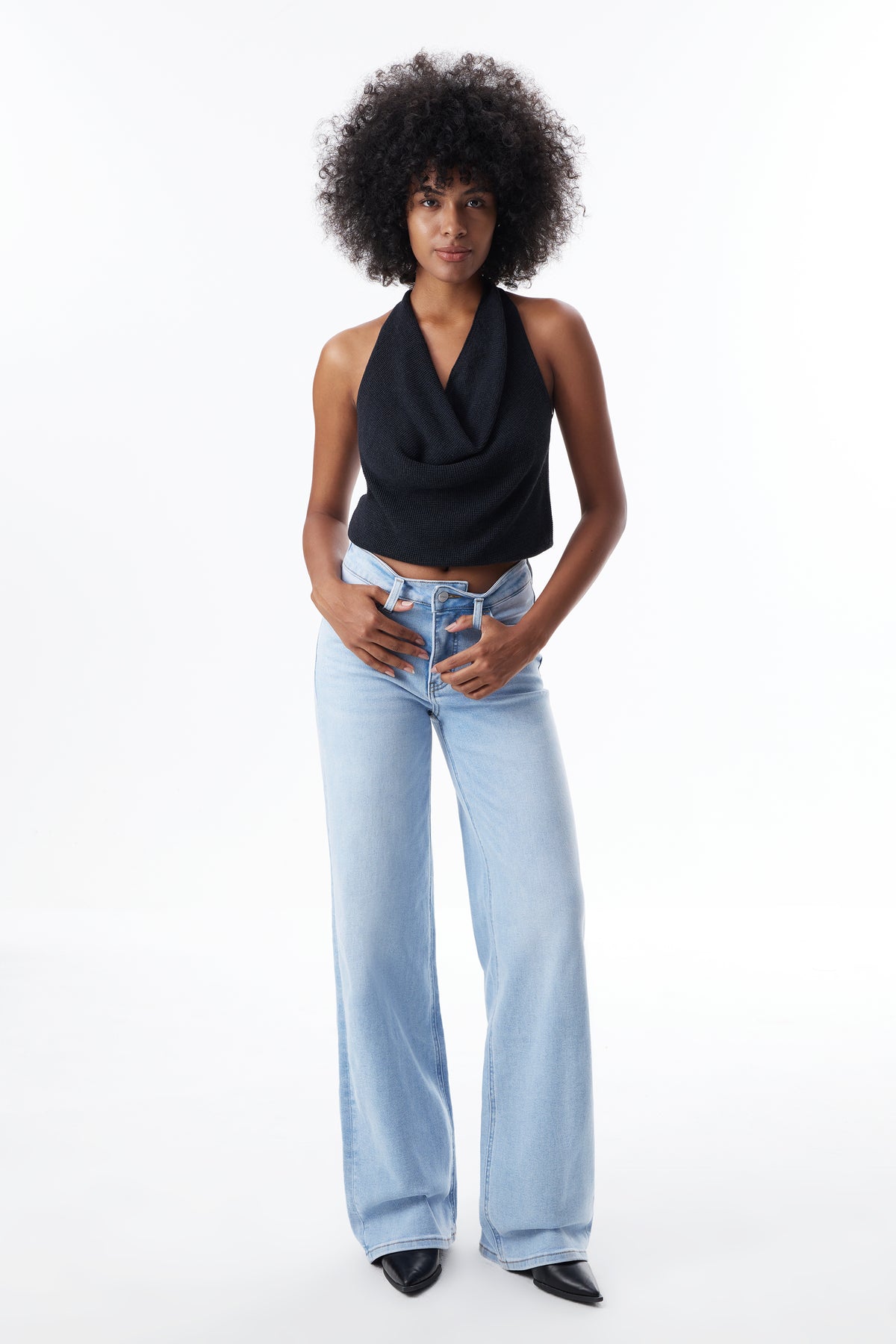 MID RISE WIDE LEG JEANS OSW8001T