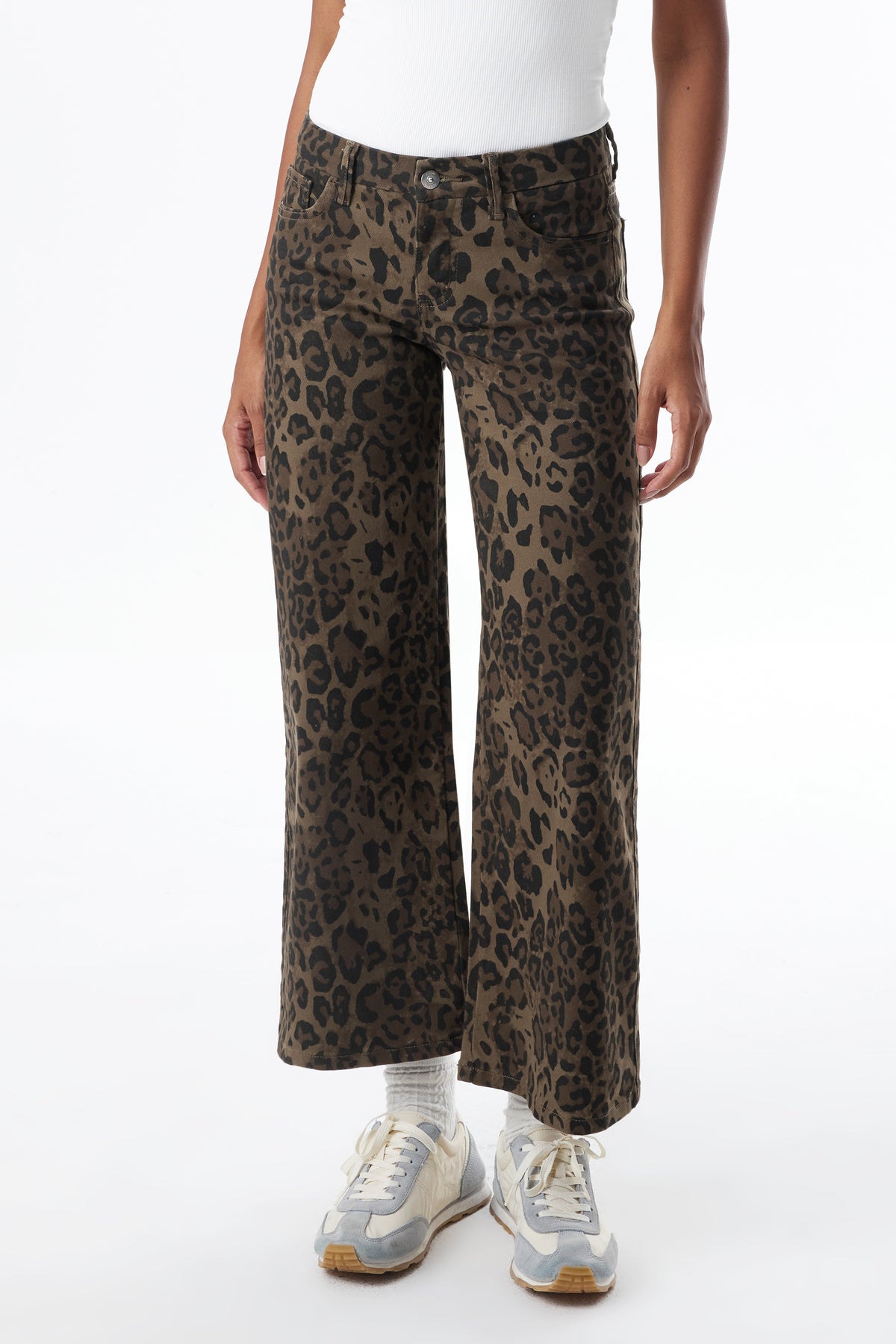 Mid Rise Wide Leg Petite Denim Jeans OSW8019-SP