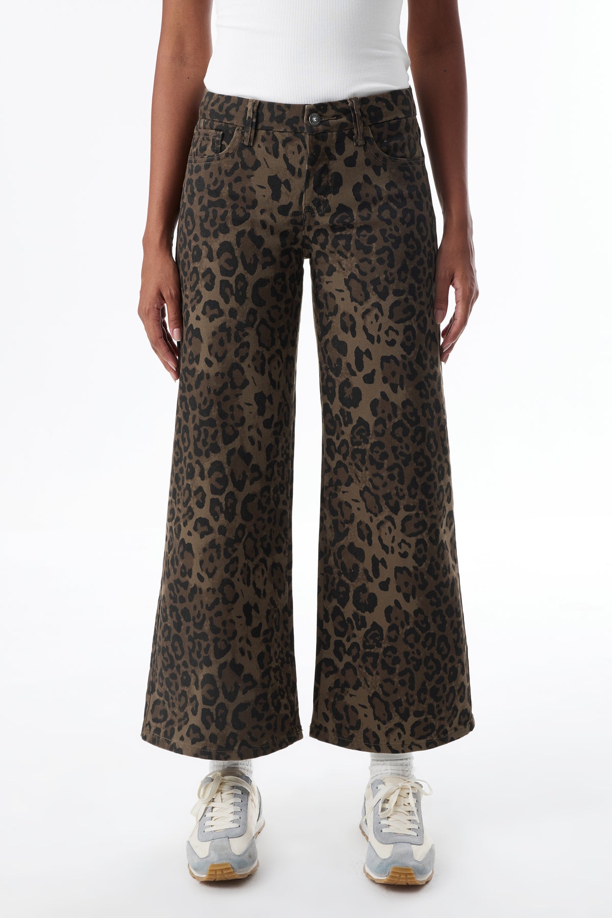 Mid Rise Wide Leg Petite Denim Jeans OSW8019-SP