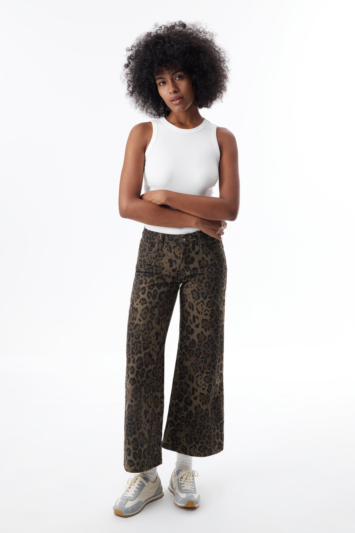 Mid Rise Wide Leg Petite Denim Jeans OSW8019-SP