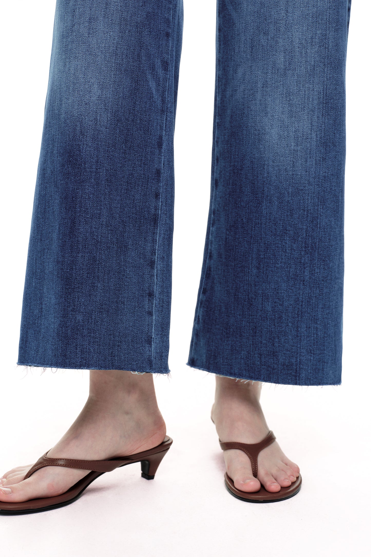 Mid Rise Wide Leg Petite Denim Jeans OSW8019-SP