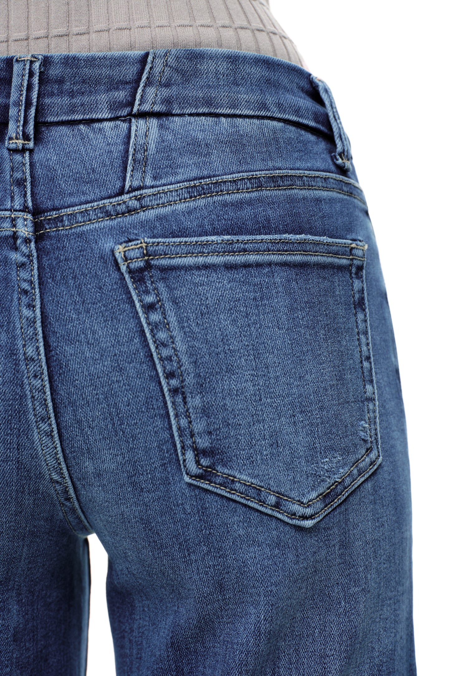 Mid Rise Wide Leg Petite Denim Jeans OSW8019-SP