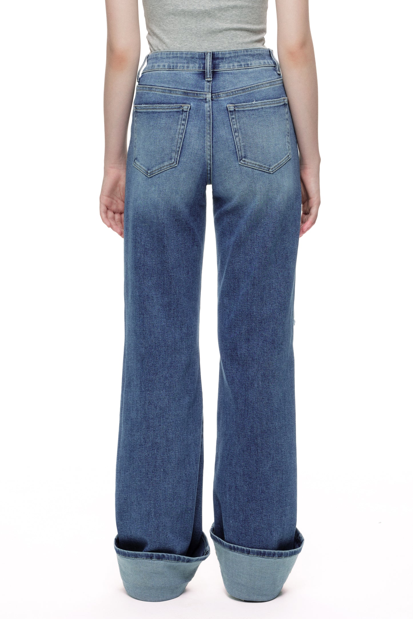 High Rise Wide Leg Denim Jeans OSW8022EC