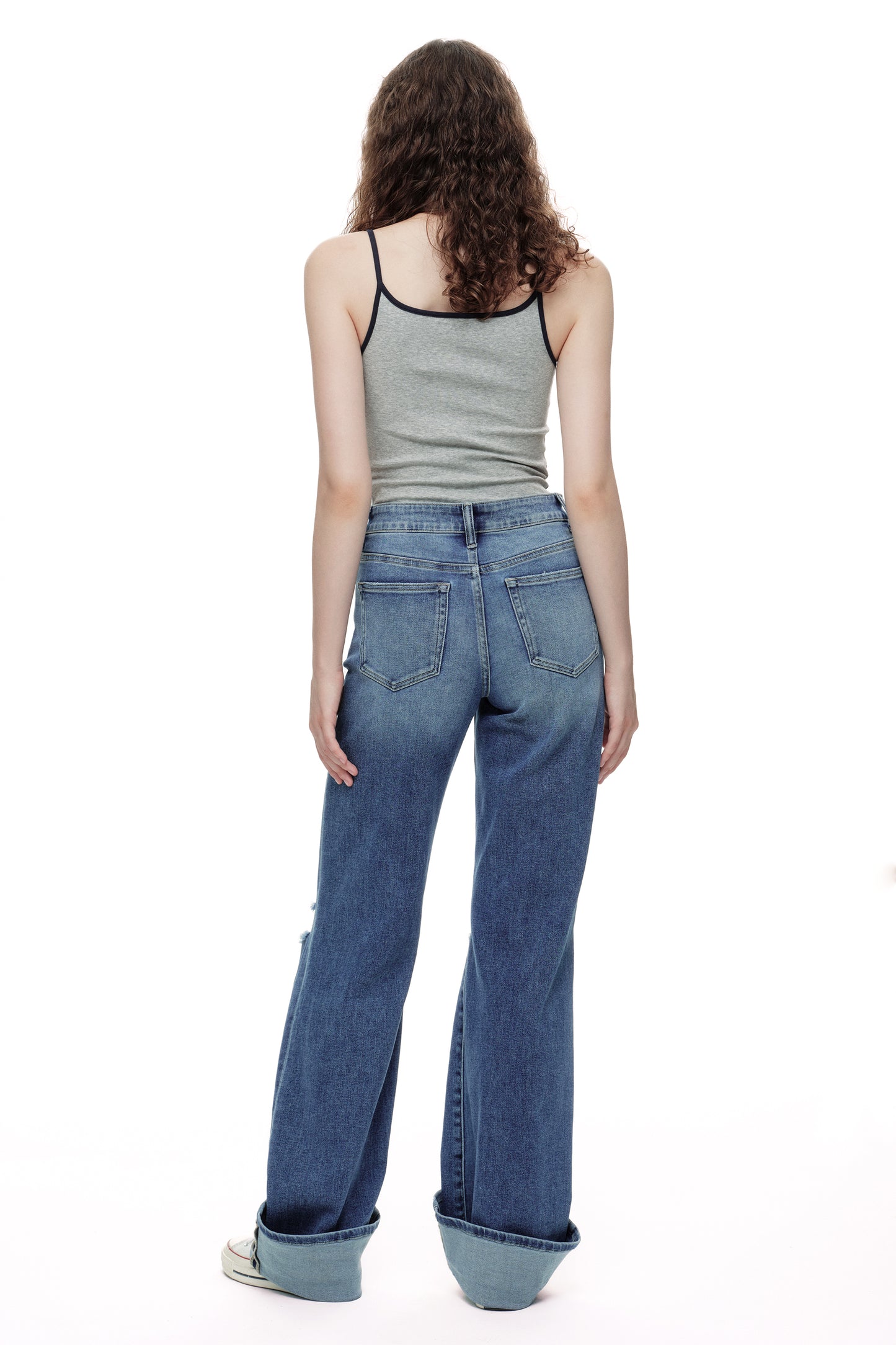 High Rise Wide Leg Denim Jeans OSW8022EC