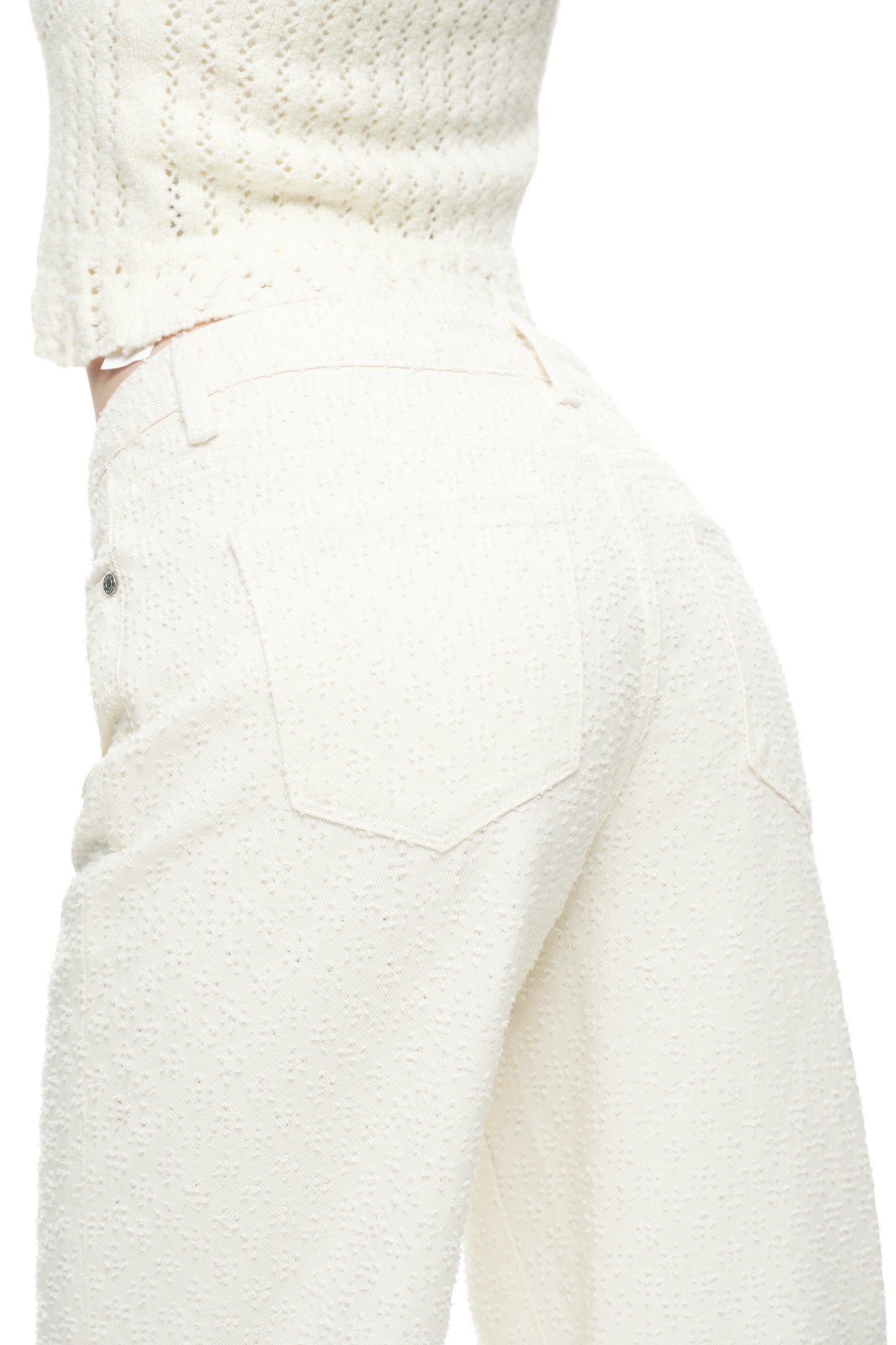 White High Waist Wide Leg Pants OSW8026