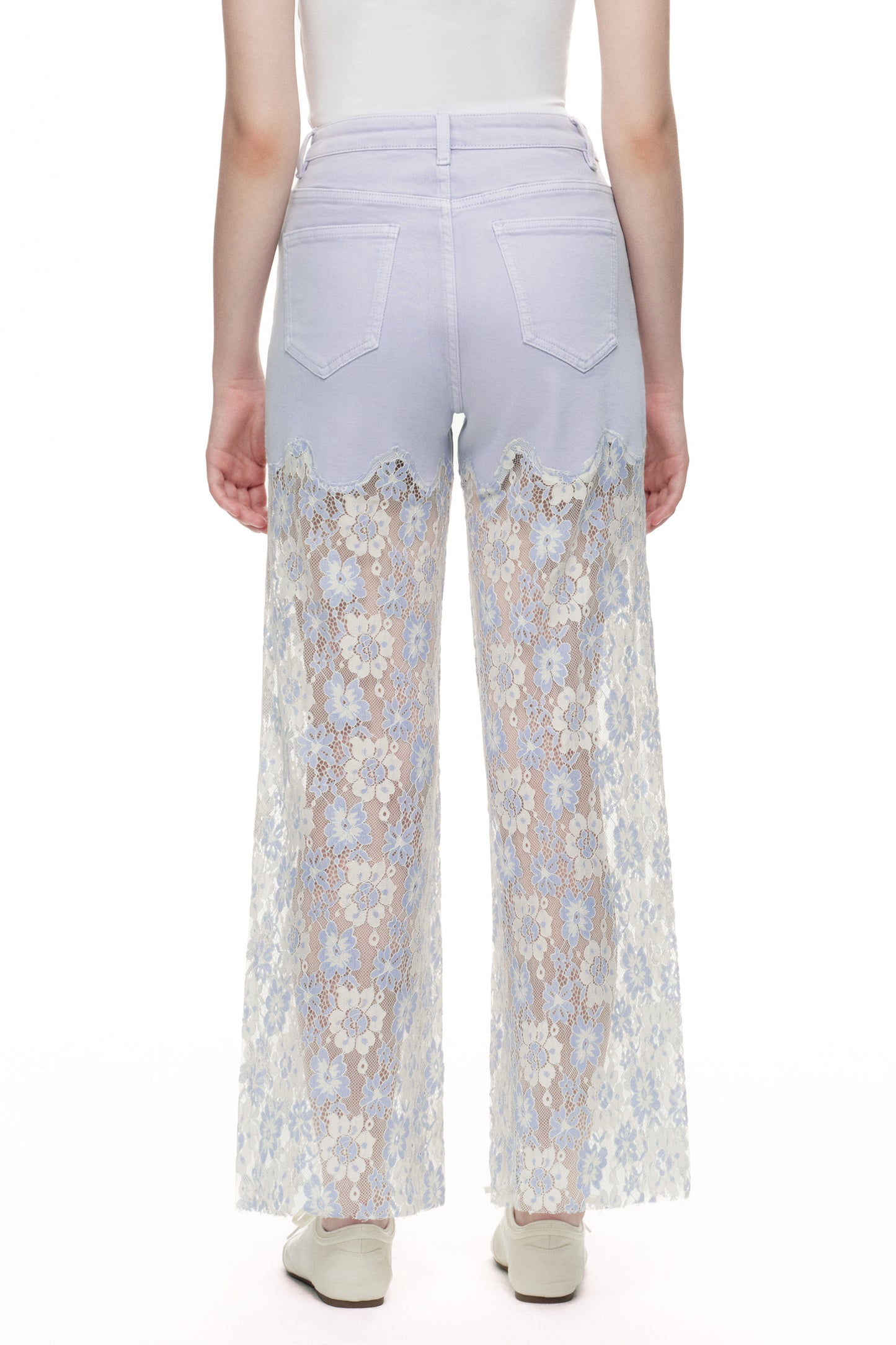 High Rise Lace Pants with Rhinestone OSW8027