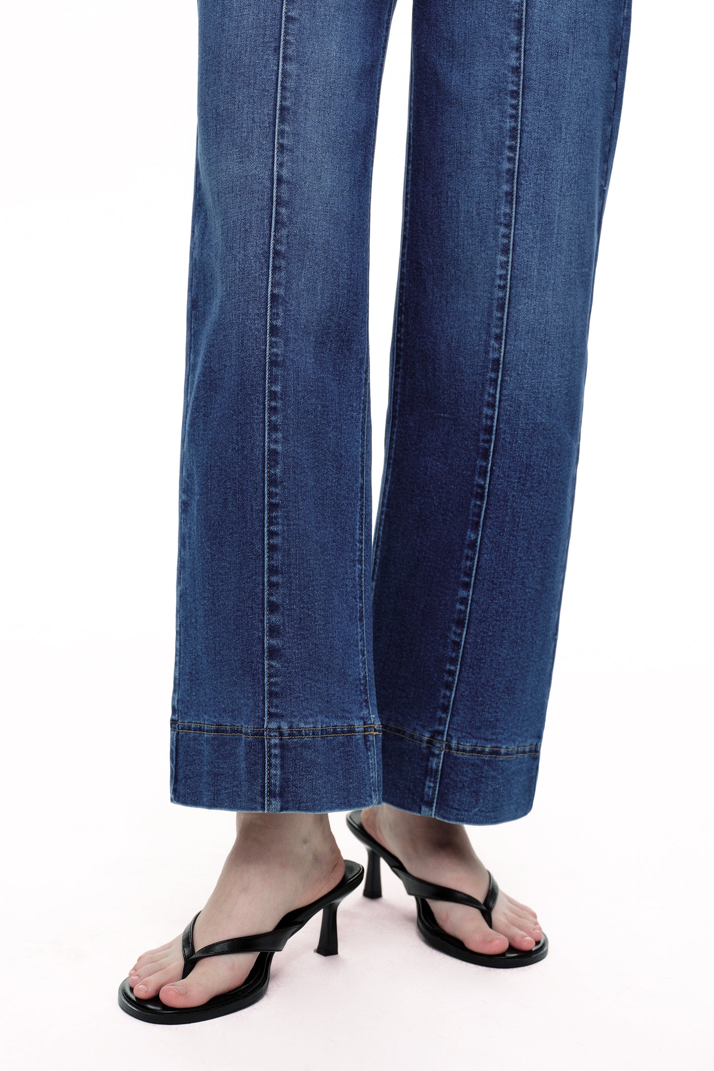 Flattering Baggy High Rise Wide Leg Denim Jeans OSW8021EC