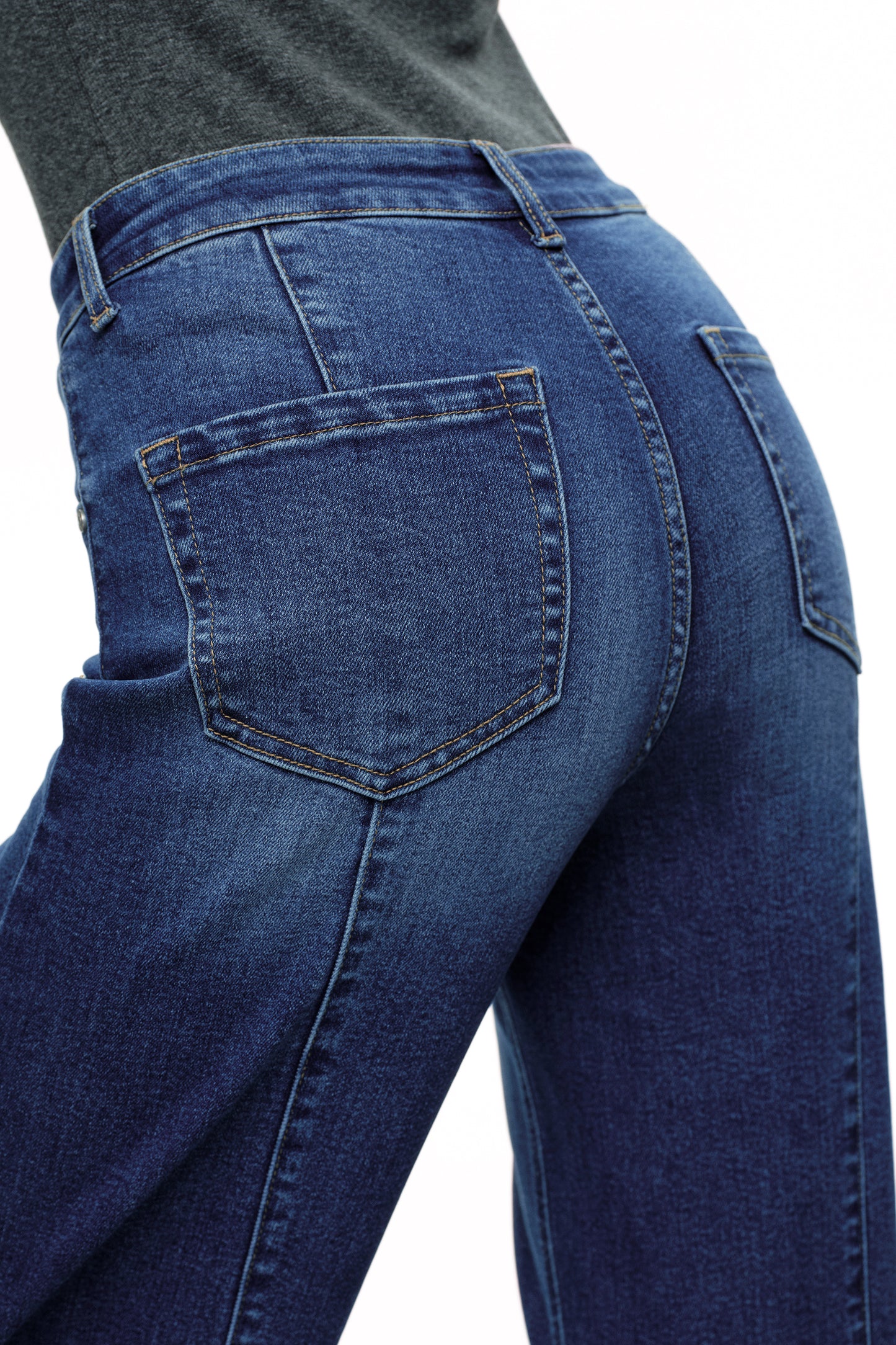 Flattering Baggy High Rise Wide Leg Denim Jeans OSW8021EC