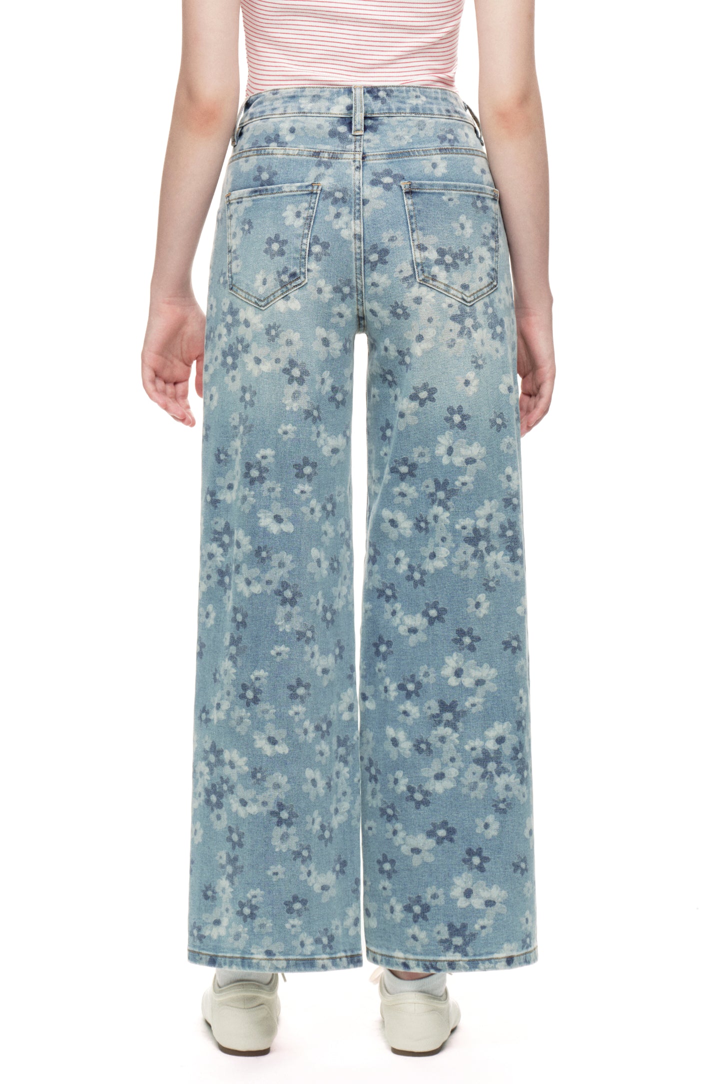 High Rise Baggy Wide Leg Denim Jeans OSW8071