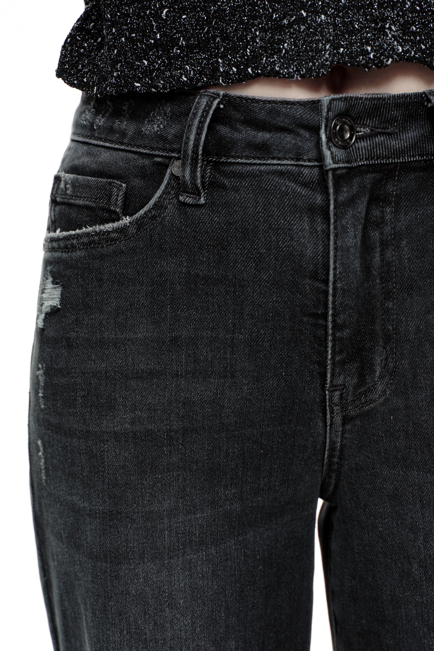 Mid Rise Wide Leg Denim Jeans OSW8084