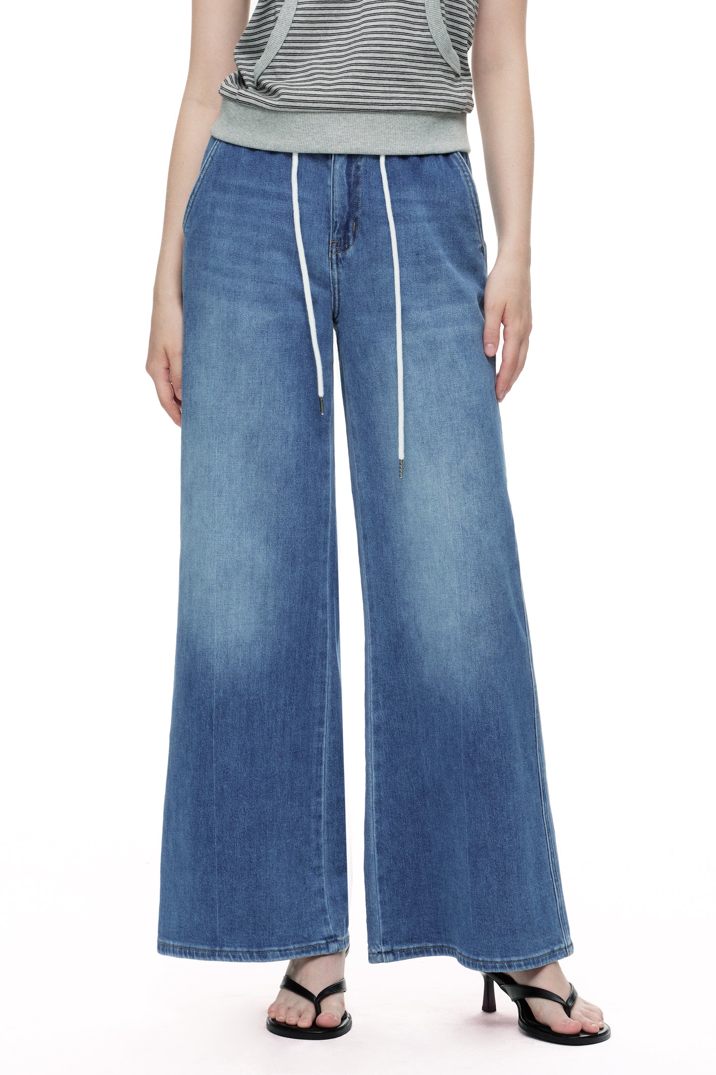 High Rise Wide Leg Denim Jeans OSW8093