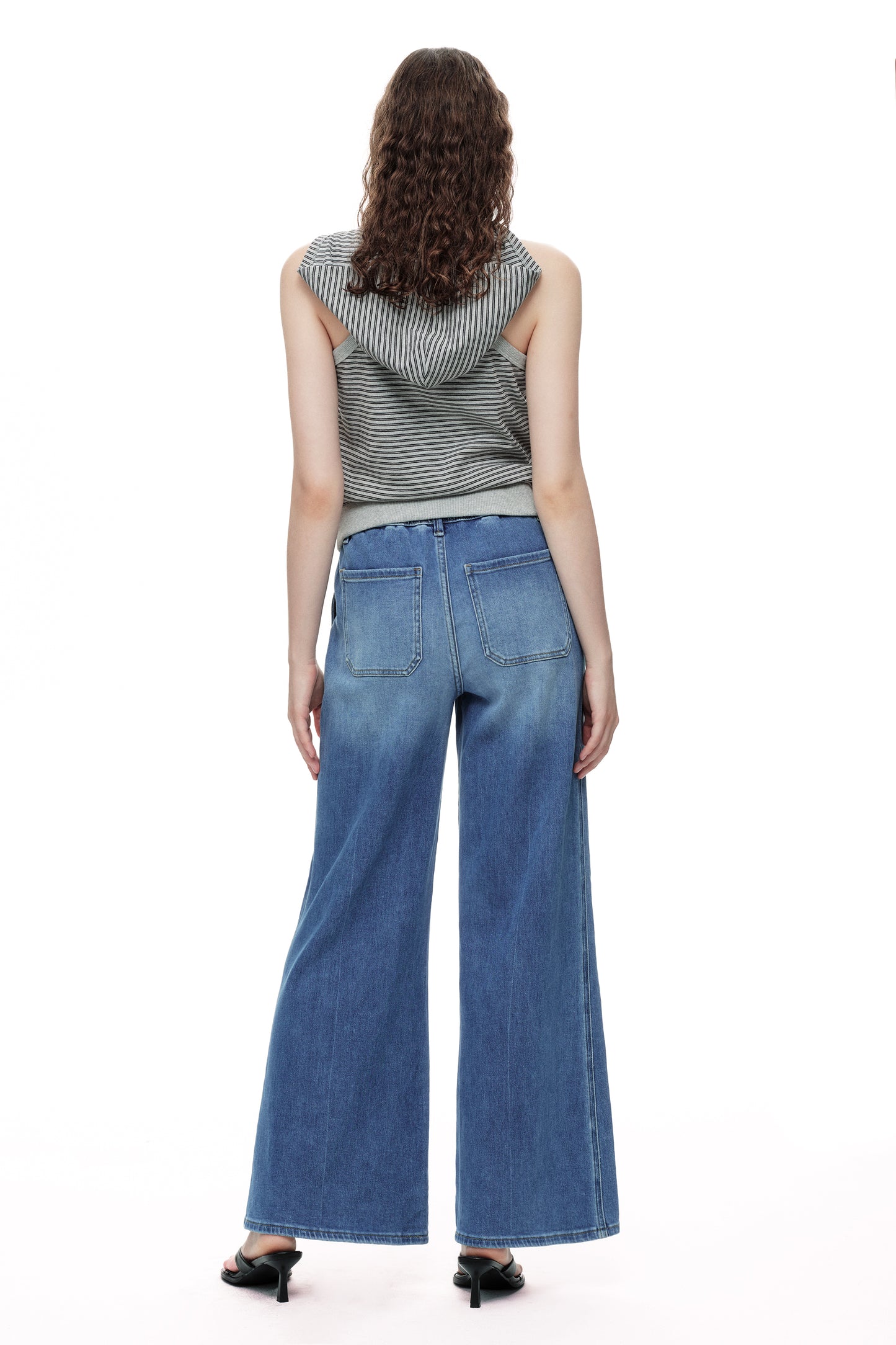 High Rise Wide Leg Denim Jeans OSW8093