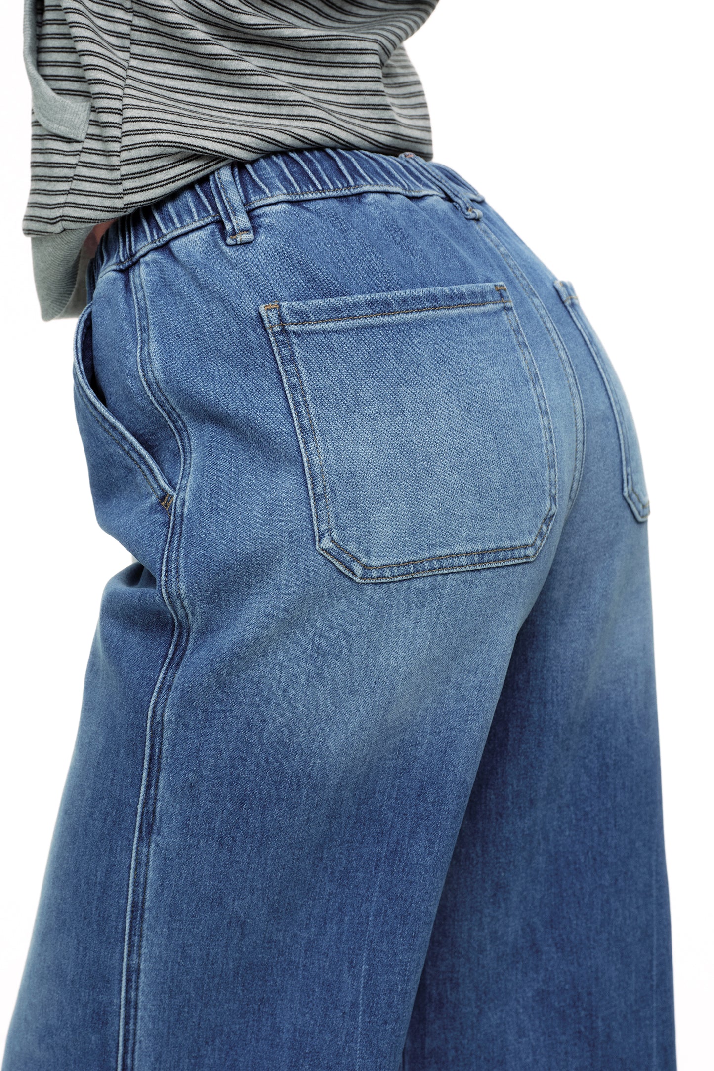 High Rise Wide Leg Denim Jeans OSW8093