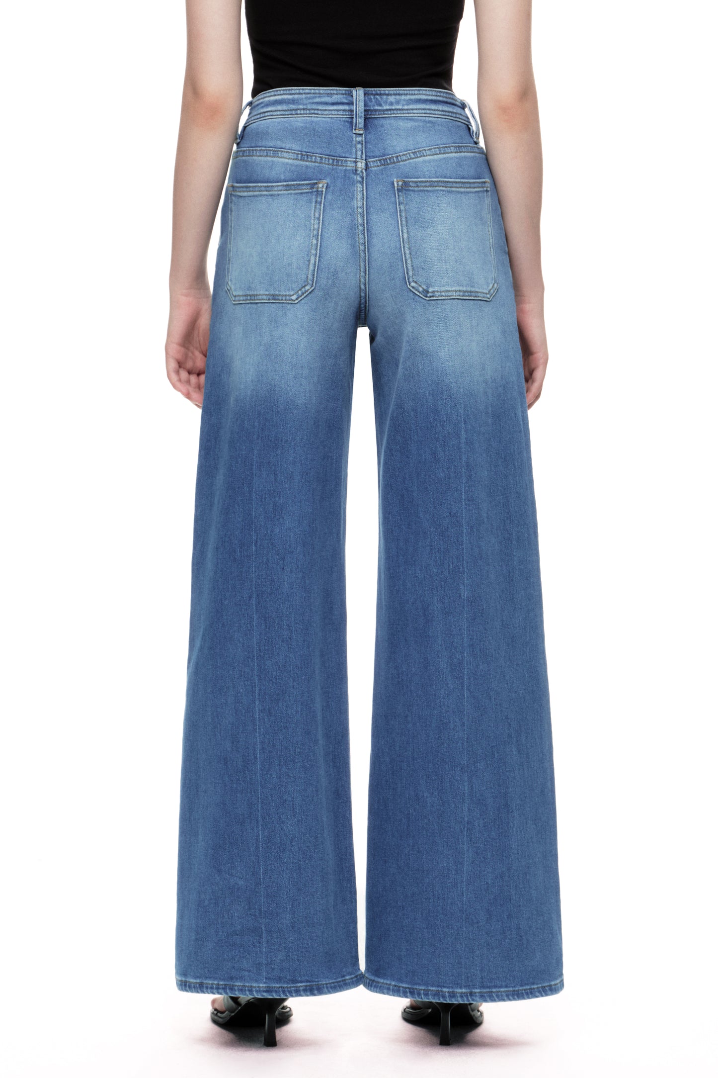 High Rise Wide Leg Denim Jeans OSW8094