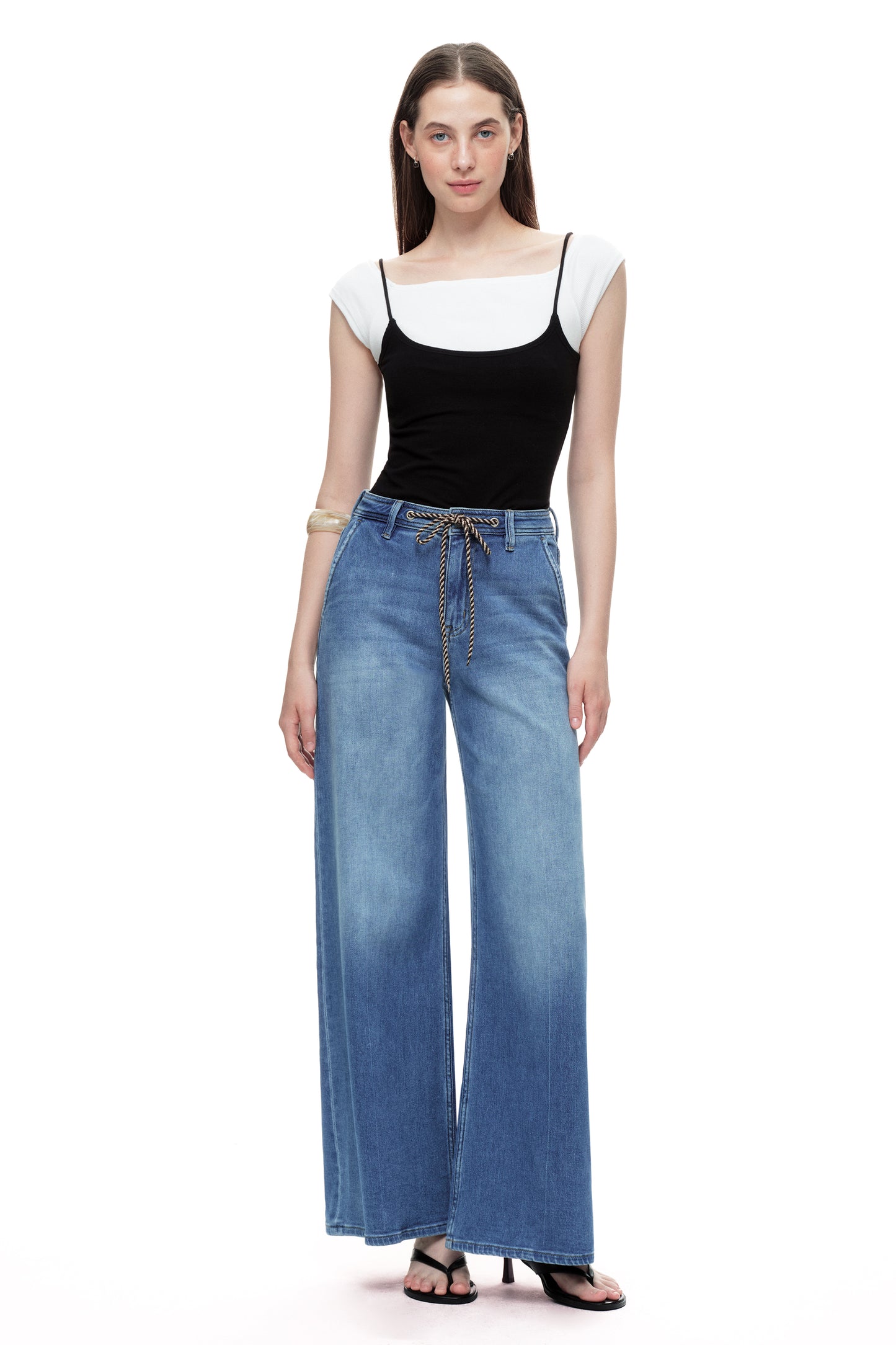 High Rise Wide Leg Denim Jeans OSW8094