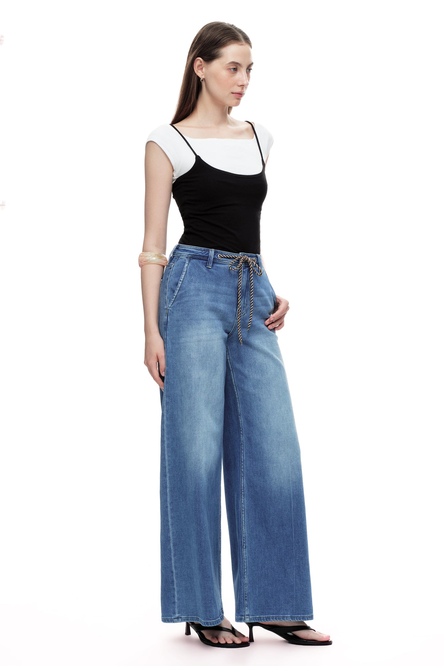 High Rise Wide Leg Denim Jeans OSW8094