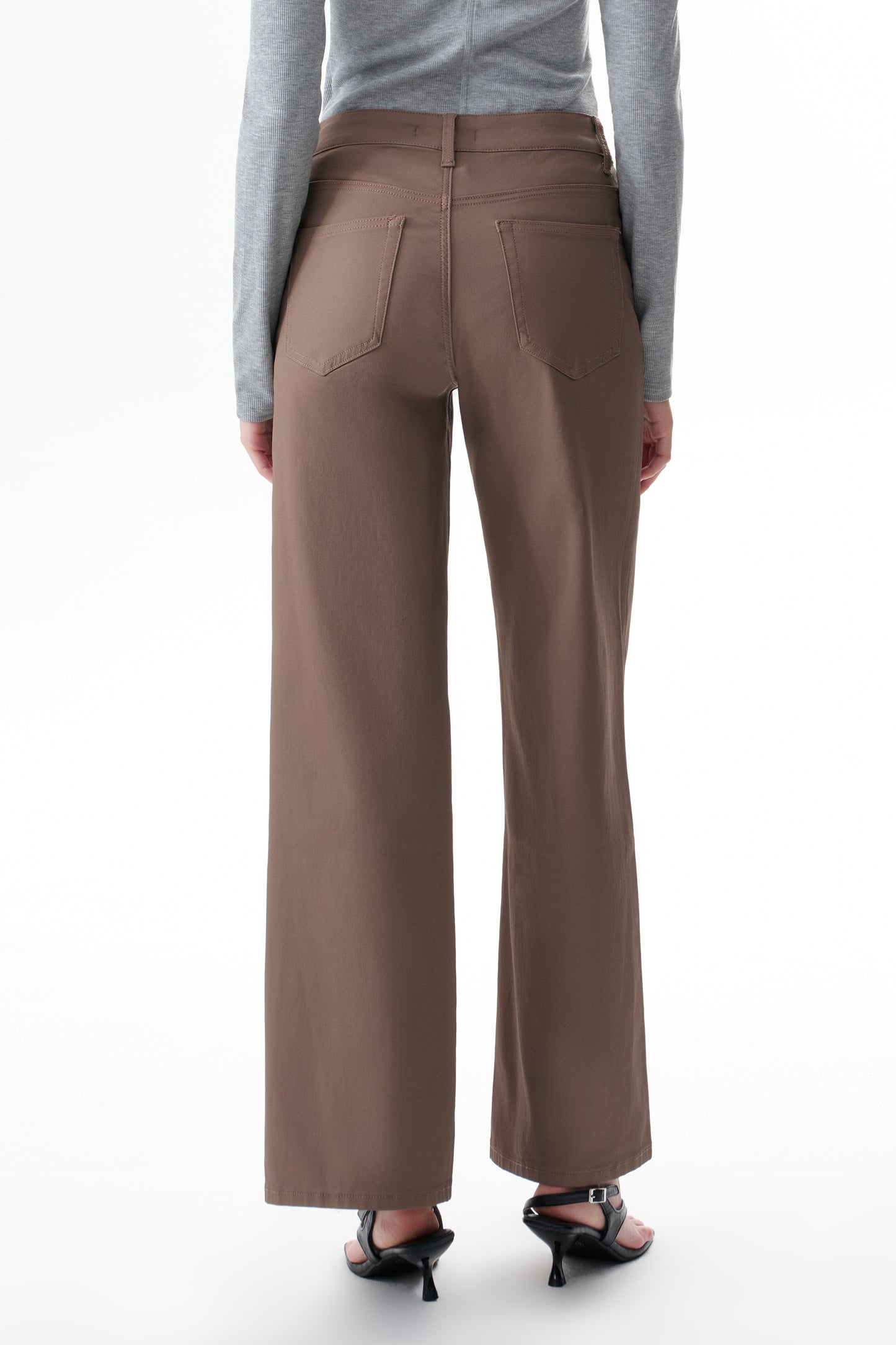 Mid Rise Wide Leg Pants OSW8097