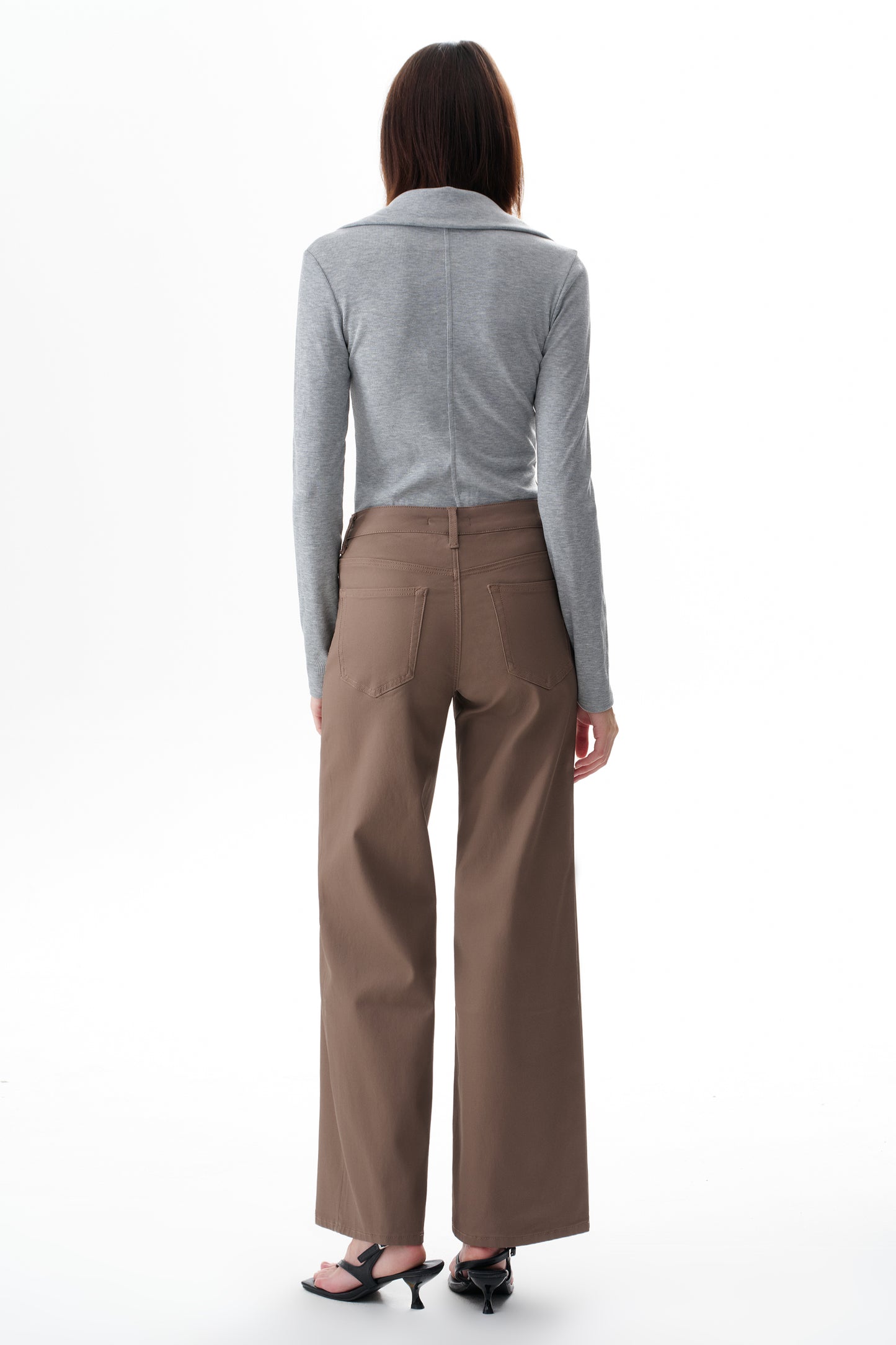 Mid Rise Wide Leg Pants OSW8097