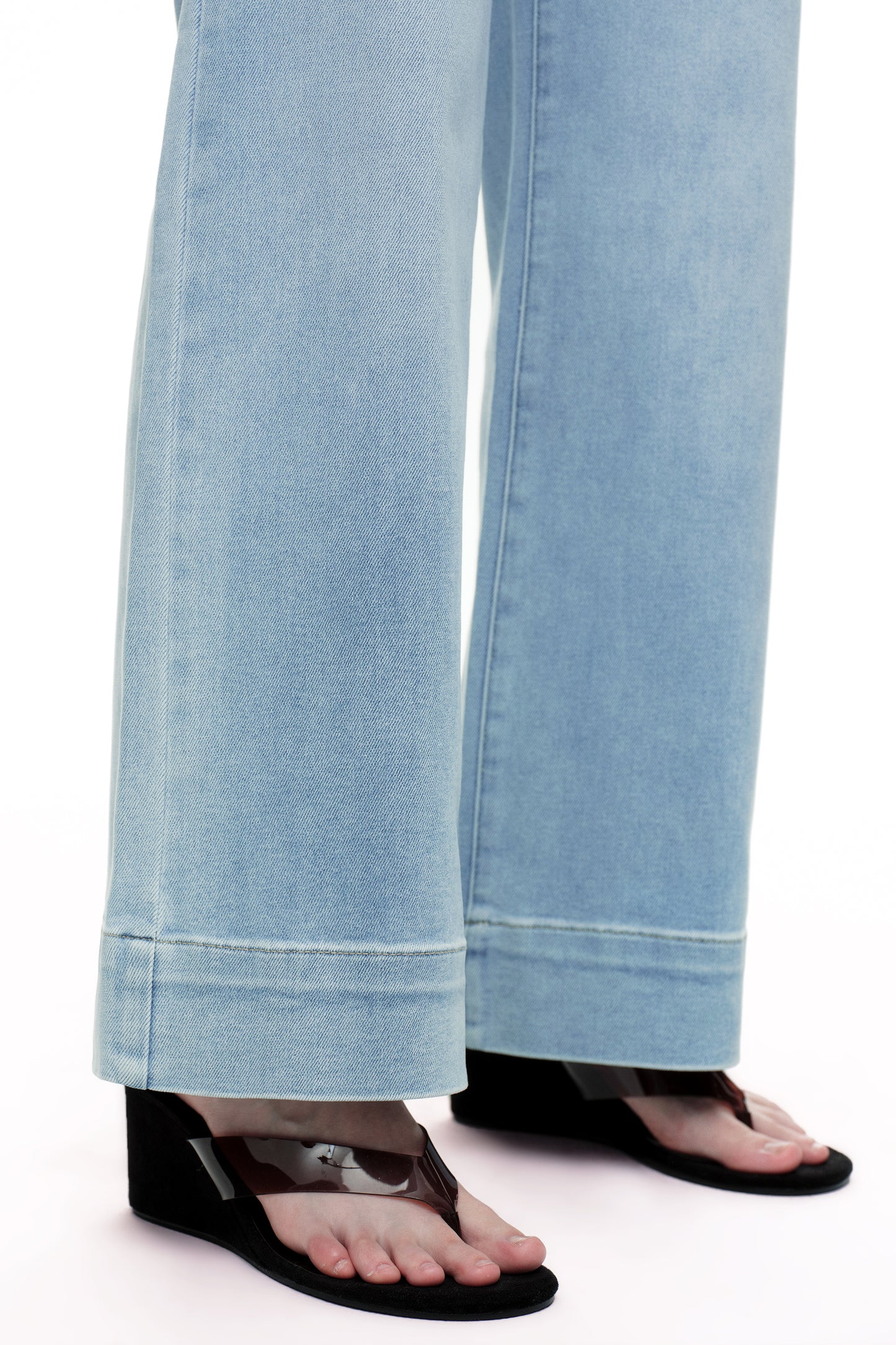 High Rise Wide Leg Denim Jeans - Regular & Petite OSW8099