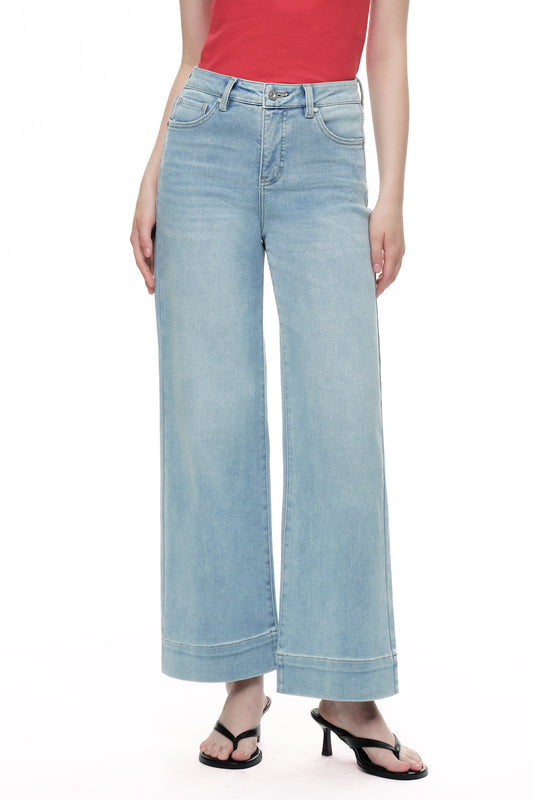 High Rise Wide Leg Denim Jeans - Regular & Petite OSW8099