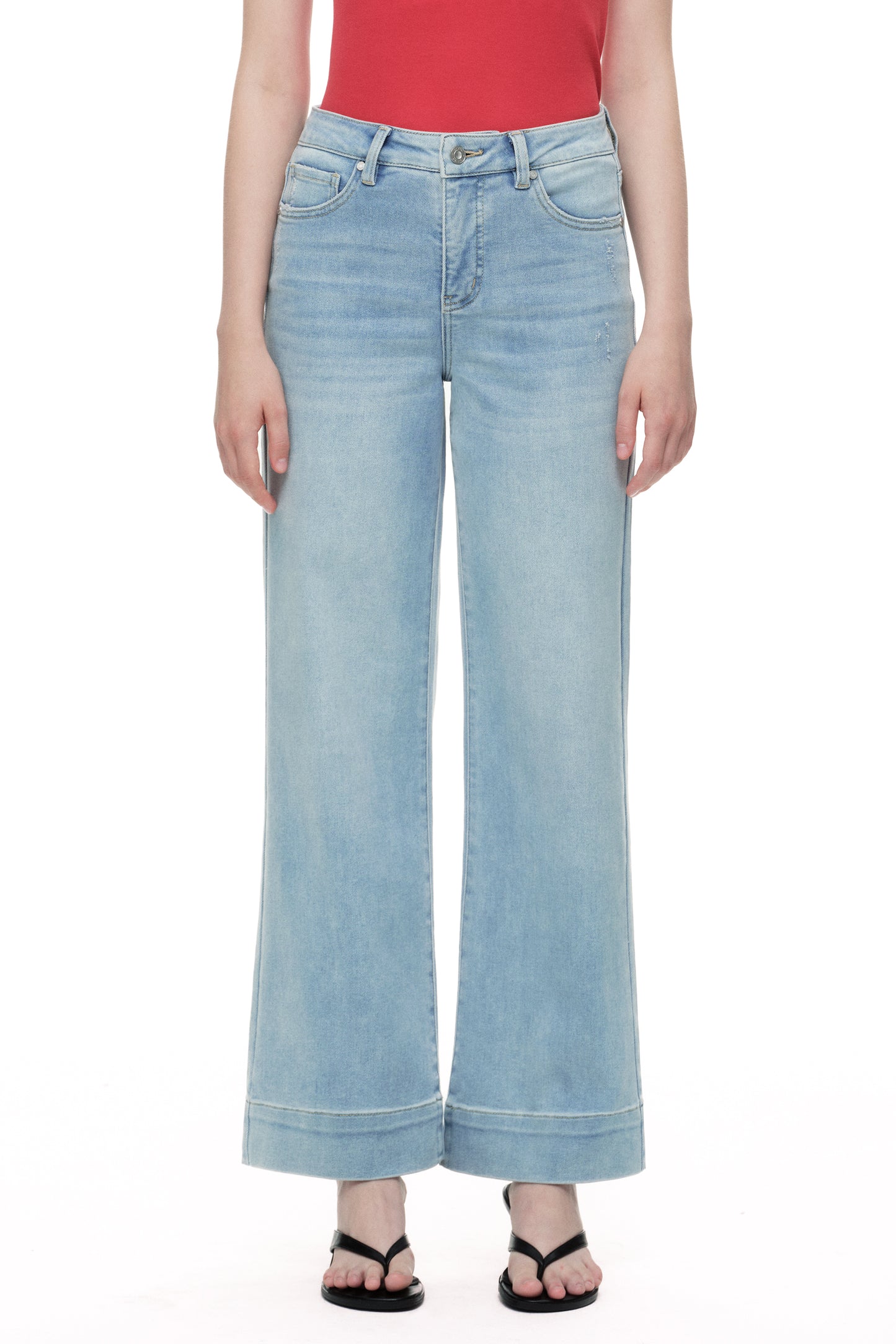 High Rise Wide Leg Denim Jeans - Regular & Petite OSW8099