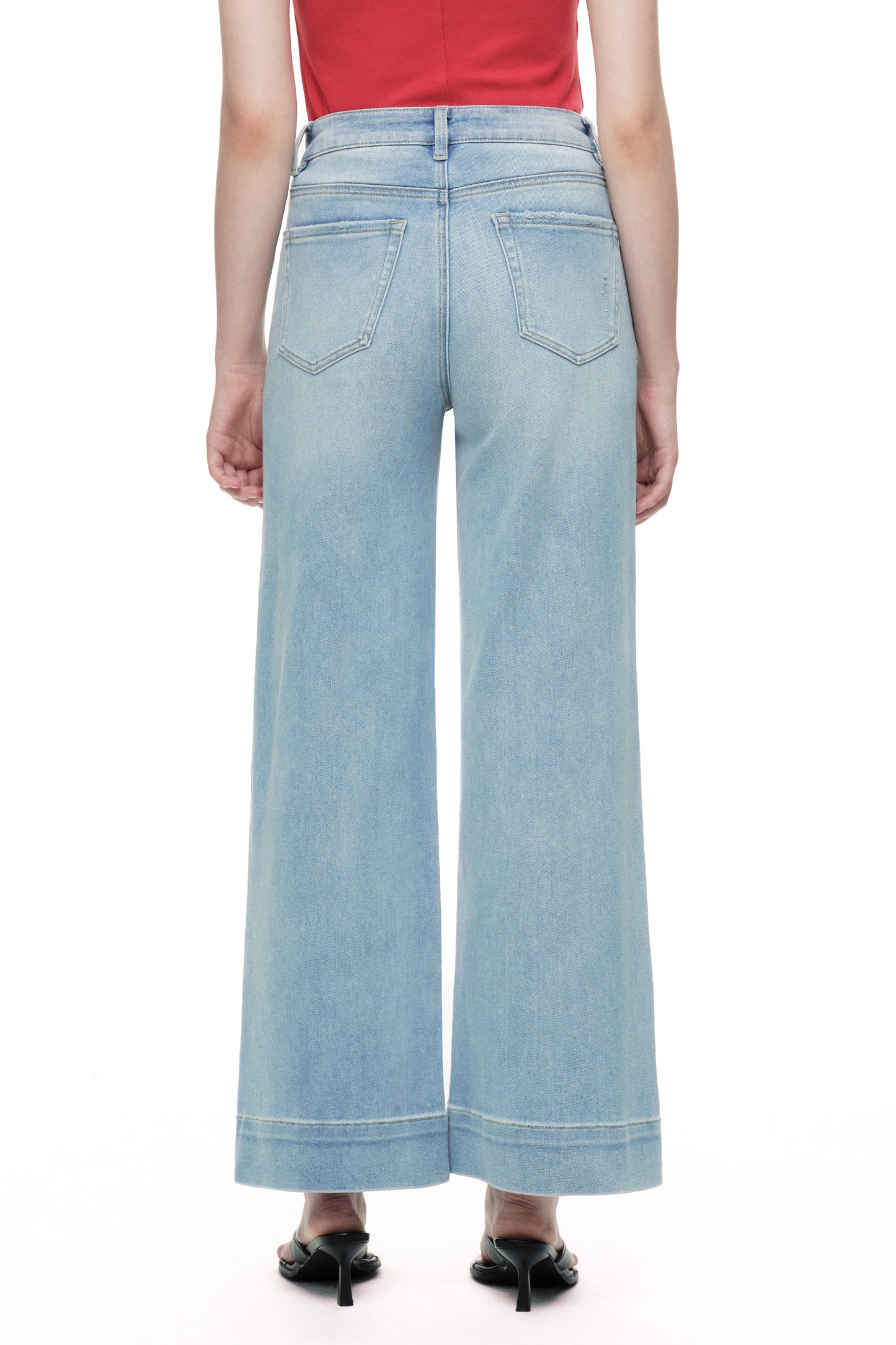 High Rise Wide Leg Denim Jeans - Regular & Petite OSW8099