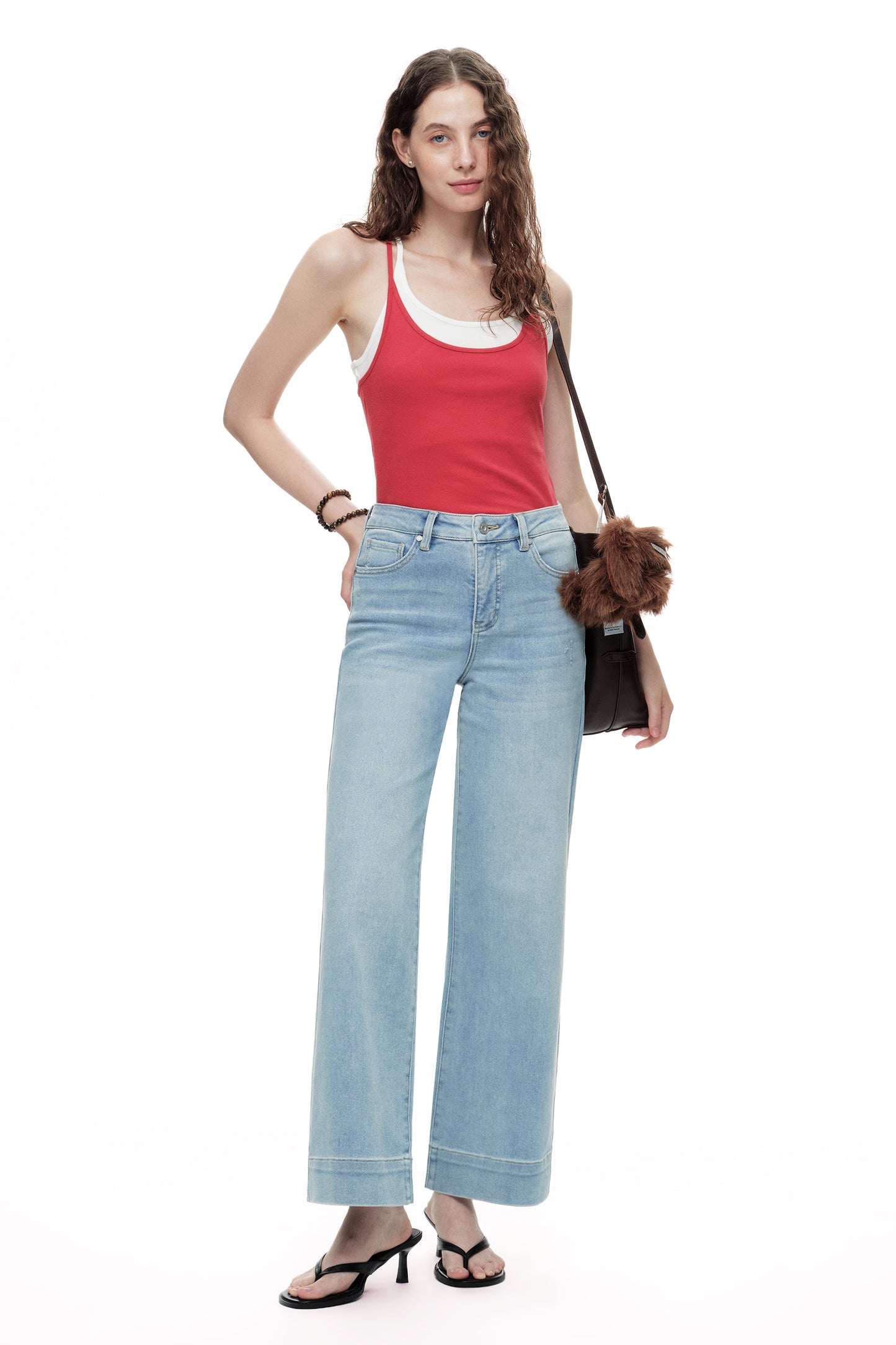 High Rise Wide Leg Denim Jeans - Regular & Petite OSW8099