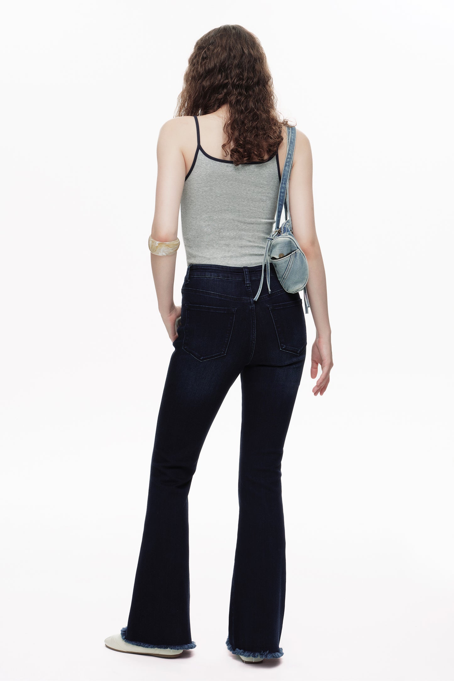 Mid Rise Flare Denim Jeans OSF1105R