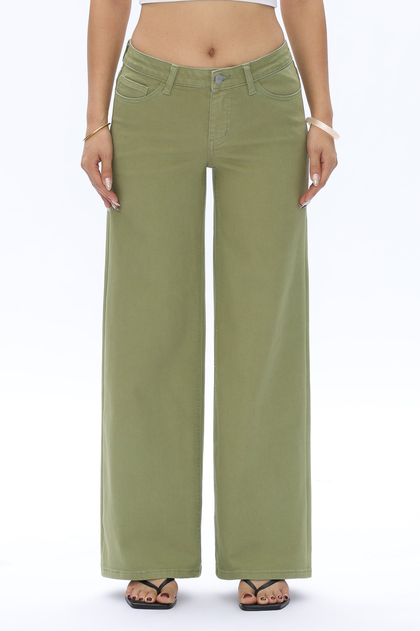 MID RISE BAGGY BBL WIDE LEG DENIM JEANS OSW8001