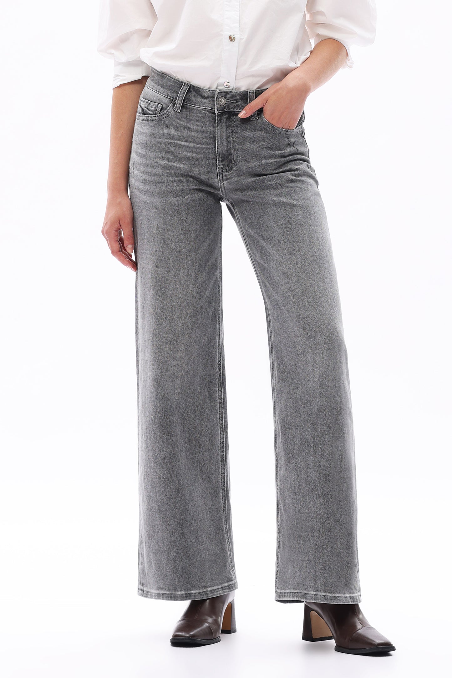 MID RISE BAGGY BBL WIDE LEG DENIM JEANS OSW8001
