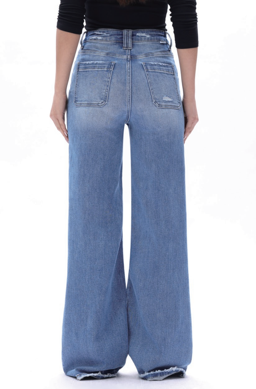 Super High Rise Flared Wide Leg Tall Jeans ESFW630817