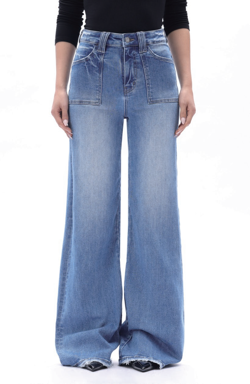 Super High Rise Flared Wide Leg Tall Jeans ESFW630817