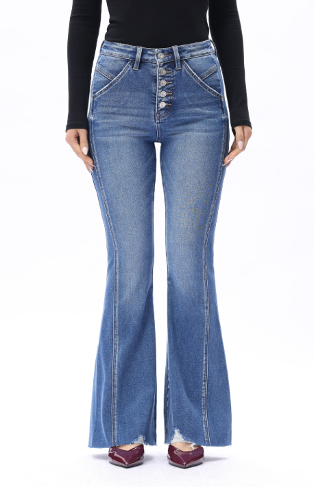 High Rise Flare Full Jeans ESFF630108