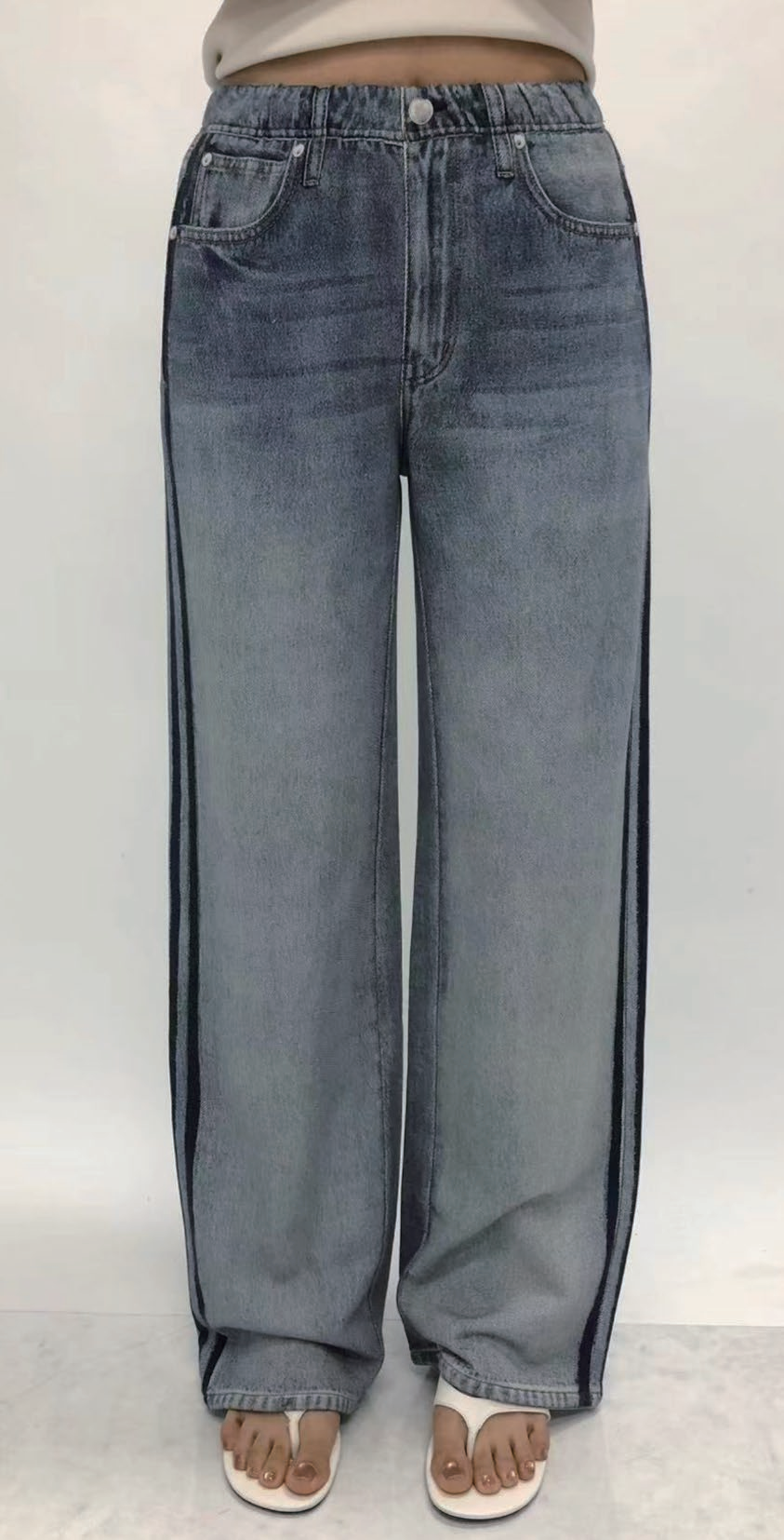 MID RISE DROP CROTCH WIDE LEG FULL PANTS ESFW640844