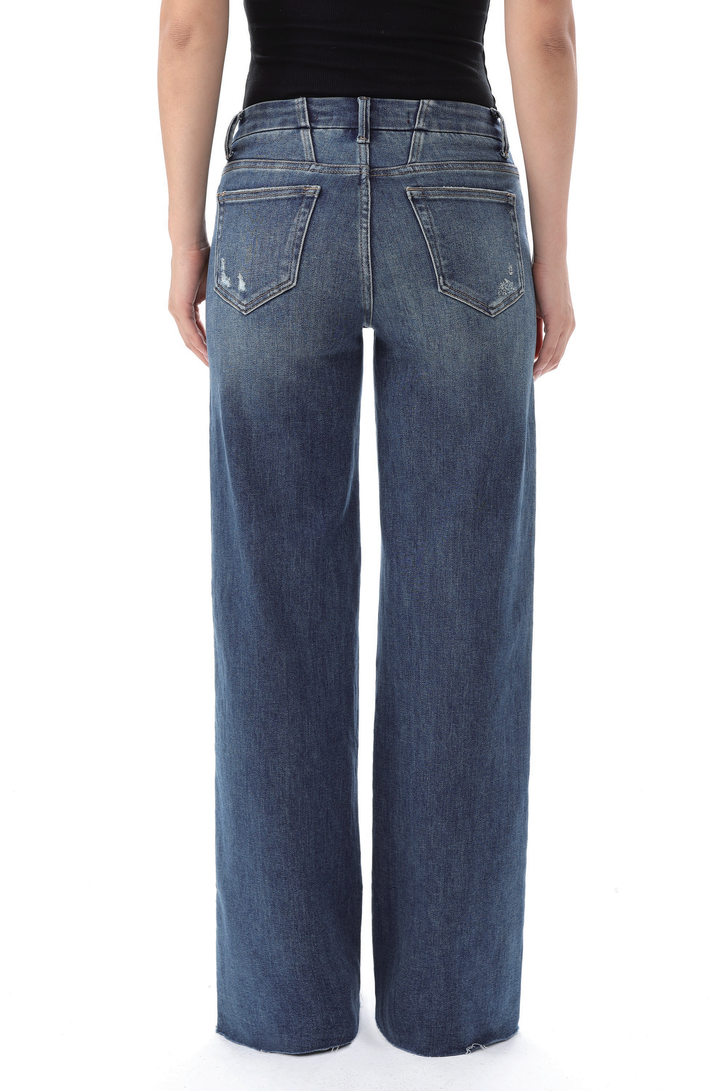 MID RISE WIDE LEG DENIM JEANS OSW8019