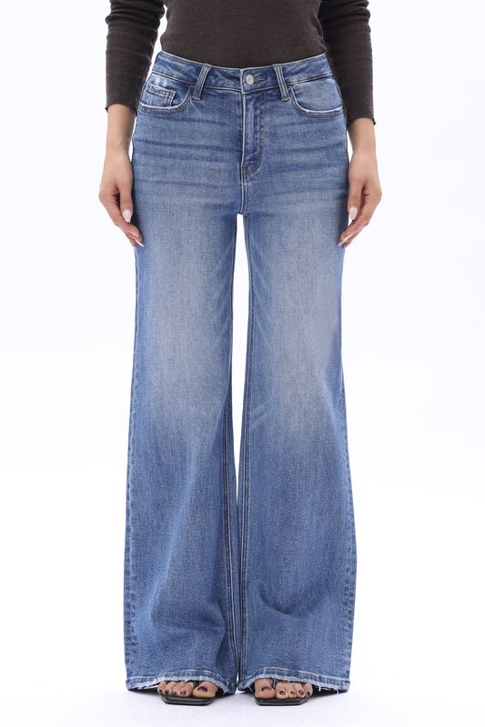 The Iris Mid High Rise Flared Wide Leg Tall Jeans ESFW640830
