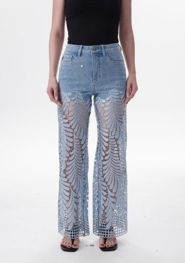 THE NOVA HIGH RISE WIDE LEG FULL JEANS ESFW710890